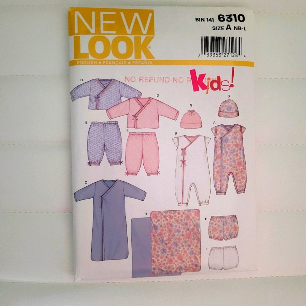 New Look Kids Sewing Pattern NB-L 6310 Uncut Outfits